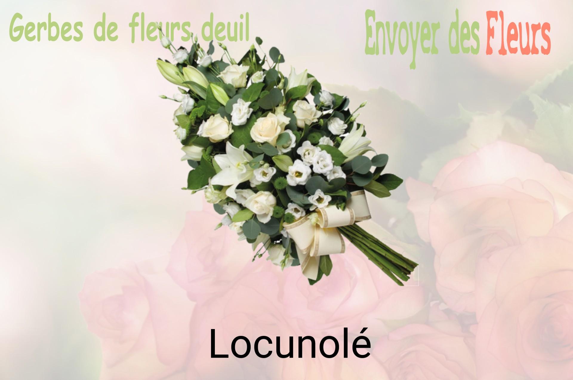 Gerbe de fleurs de deuil livrée à Locunolé
